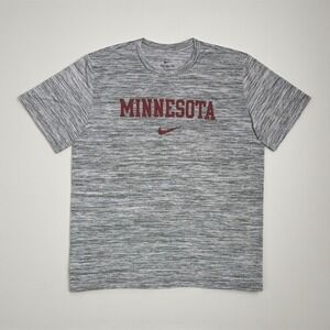 Nike Minnesota Gophers Dri-Fit T-Shirt Men's Large Heather Gray NCAA Performance